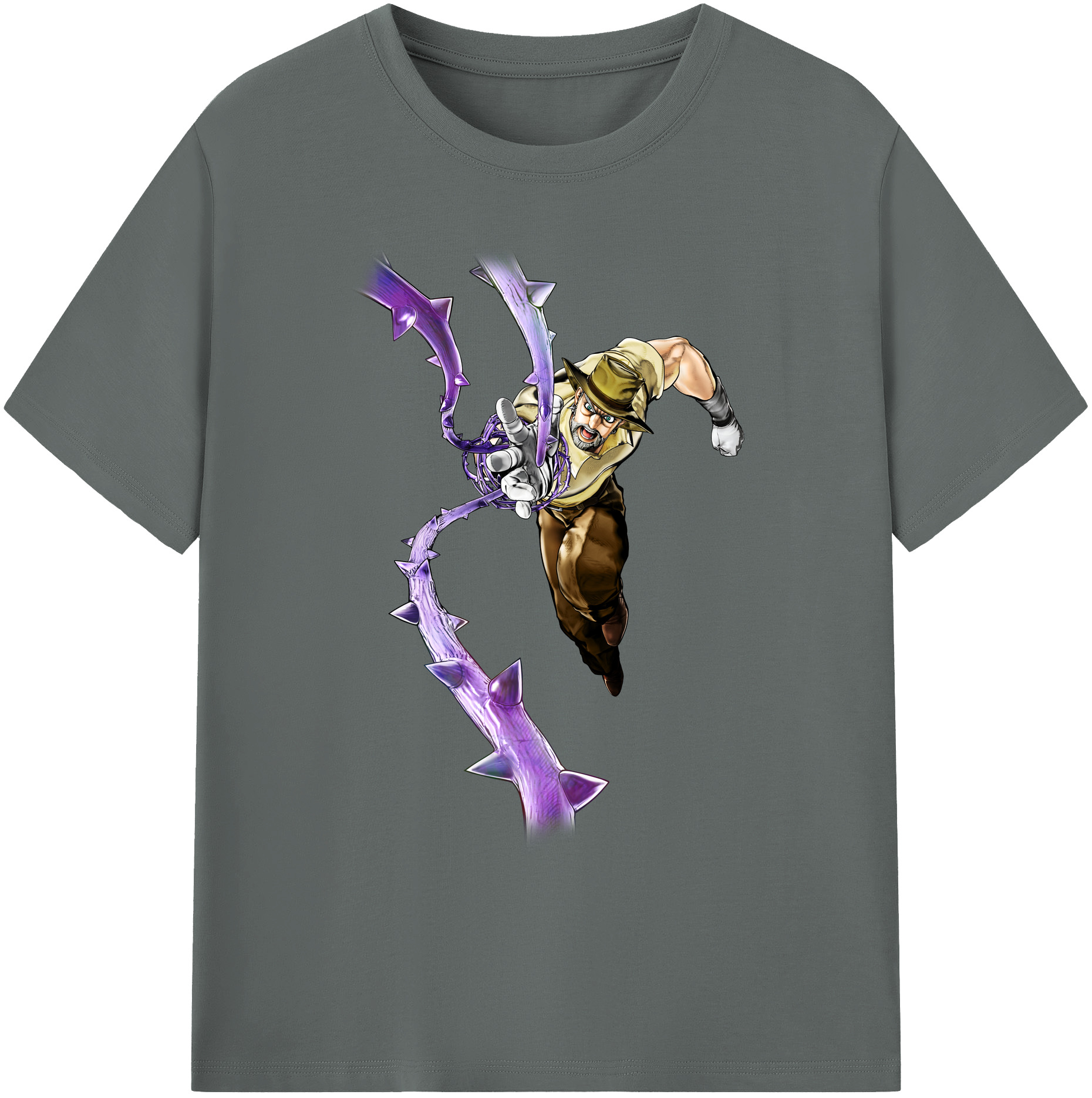 （画像用） ジョジョの奇妙な冒険 ジョセフ?ジョースター JoJo's Bizarre Adventure Joseph Joestar 綿100％ メンズ半袖Tシャツ｜肌触りやわらか＆通気性